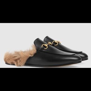gucci furry loafers